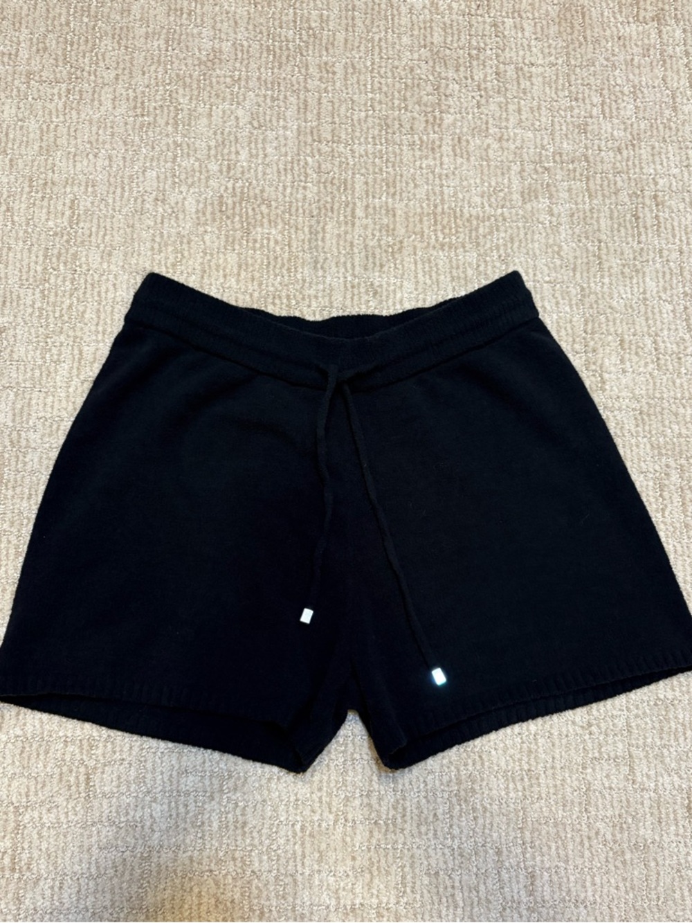 525 America Black Knit Drawstring Lounge Shorts